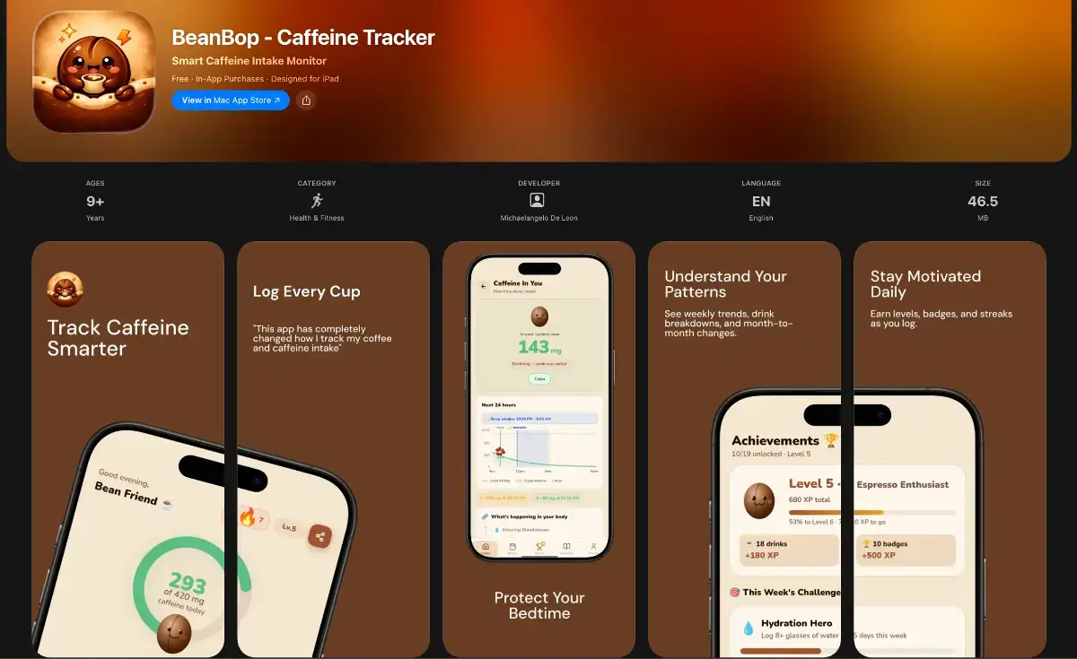 BeanBop - Caffeine Tracker image number 11